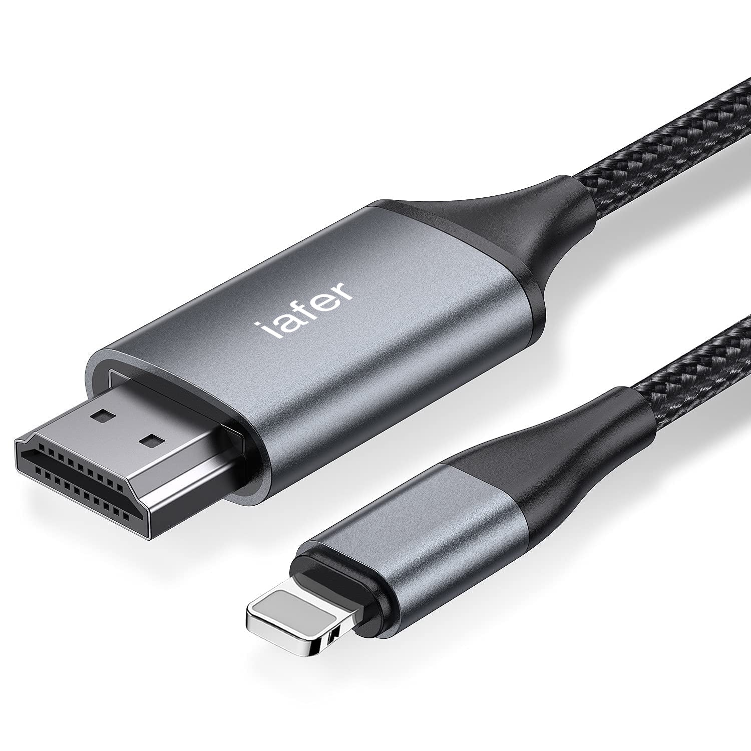 Inc HDMI Cable for iPhone, HDMI Converter Cable 2.0m, Phone/Pad/Pod to TV, HDMI Connection Cable, OS 11, 12, 13, 14, YouTube TV Output, High Definition HD1080P Grey, 2M