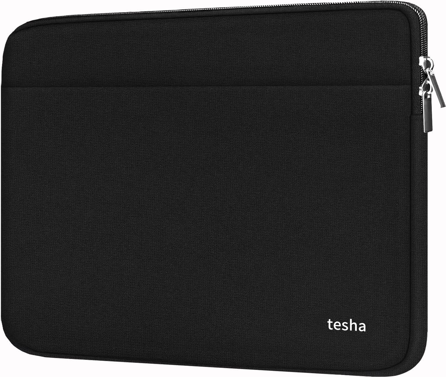 Tesha Laptop Sleeve 13 inch, 14 Inch Laptop Case, Protective Laptop Cover Tablet Carrying Bag Compatible for 13-14 inch MacBook Air/MacBook Pro, Notebook, Chromebook Computer with Accessory Pocket, Black