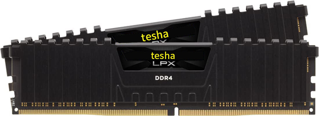 tesha LPX DDR4 16GB (2x8GB) 3200MHz CL16 Intel XMP 2.0 Computer Memory - Black (CMK16GX4M2E3200C16)