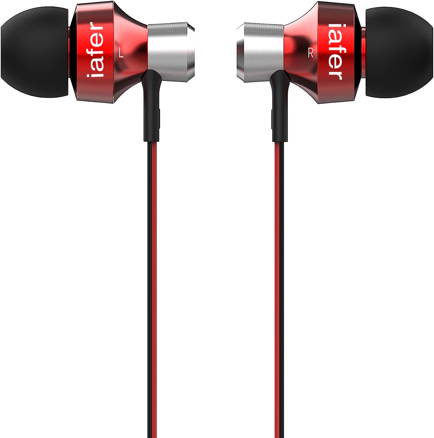 DC950 in Ear Headphones Wired Earphones Noise Isolating Earbuds with Microphone Volume Control Tangle Free Cable HD Bass Lightweight Case Ear Bud Tips 3.5mm Jack Plug