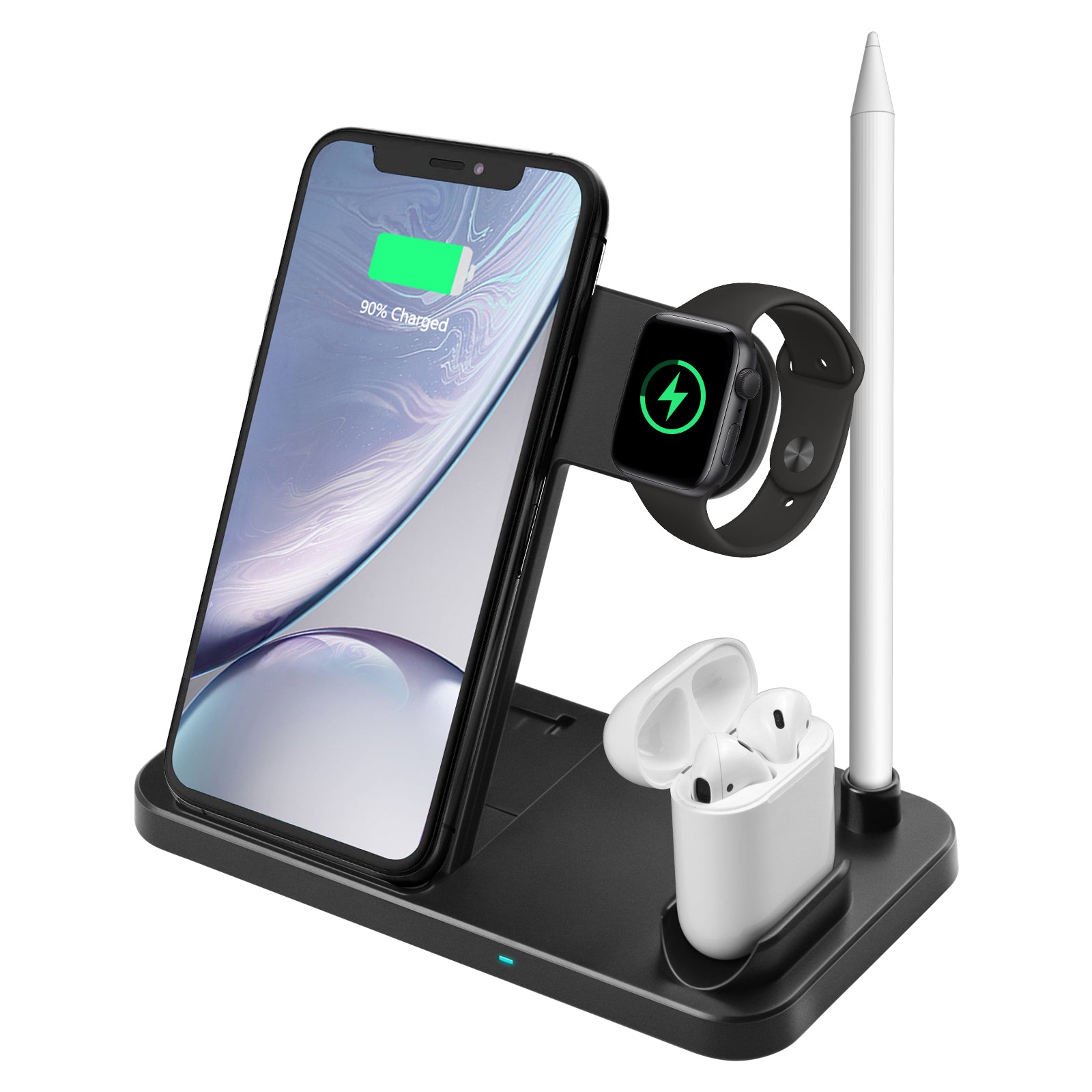 15W Wireless Charger, 4 in 1 Charging Dock Station