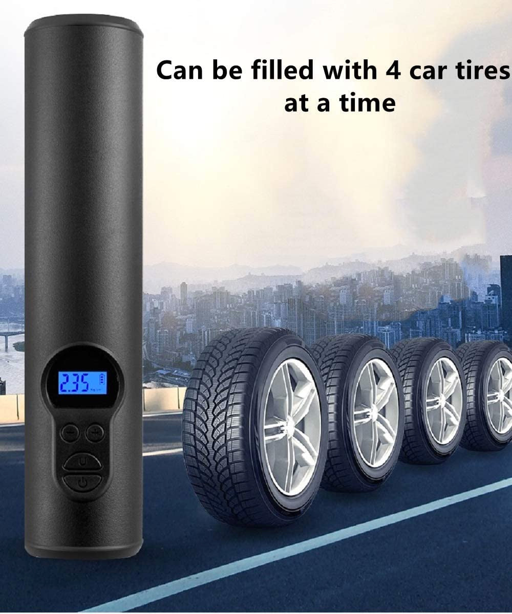 iafer Mini Tire Inflator,150PSI Portable Cordless Air Compressor, Bike Tire Pump with Pressure Gauge Electric,Rechargeable Air Compressor for Car Tire，Phone,Electric Motorcycle and Balls.