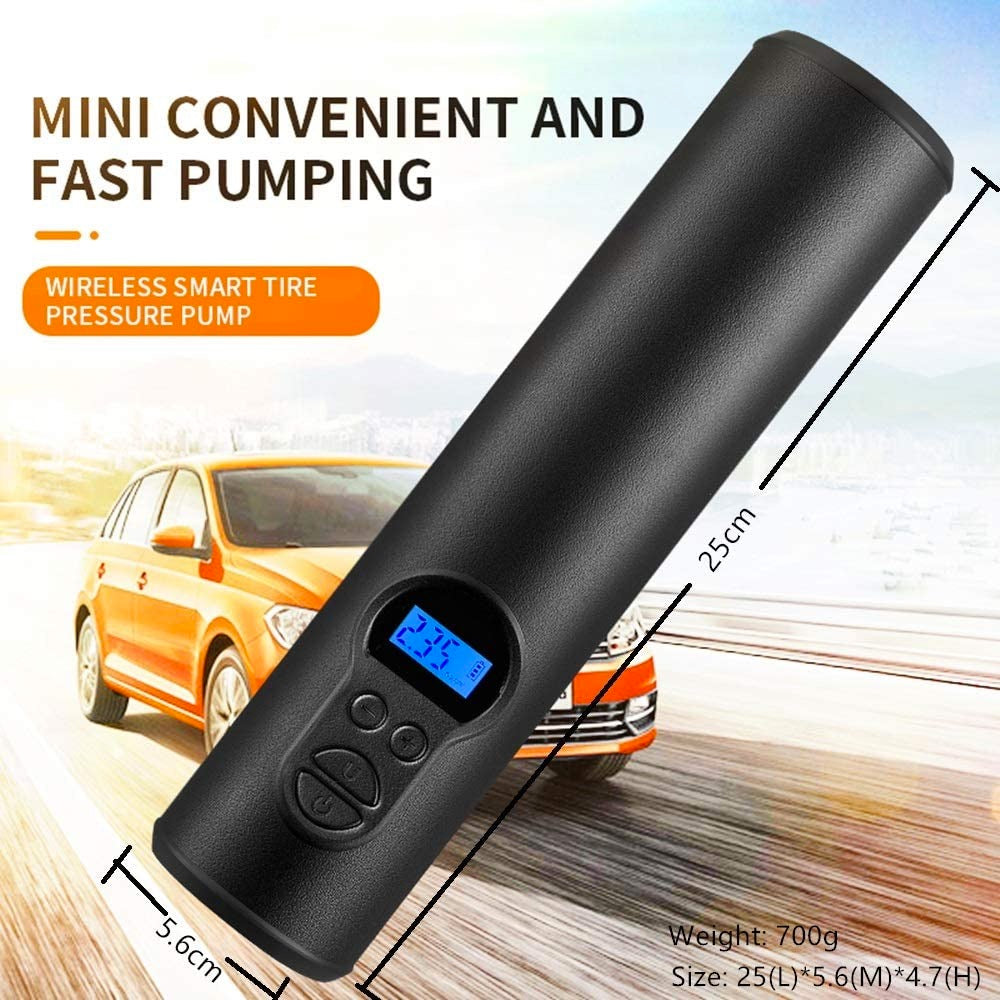 iafer Mini Tire Inflator,150PSI Portable Cordless Air Compressor, Bike Tire Pump with Pressure Gauge Electric,Rechargeable Air Compressor for Car Tire，Phone,Electric Motorcycle and Balls.